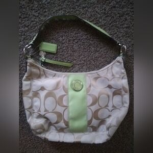 Coach Beige and Green Women's Bag
